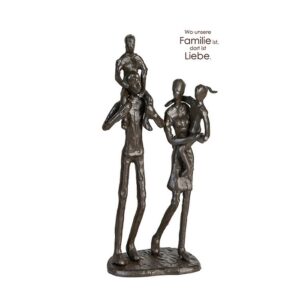 Design sculptuur "Family" gepolijst H.22cm